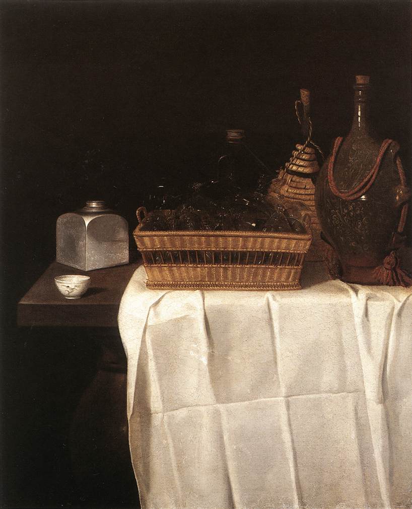 Still-Life with Glasses and Bottles by