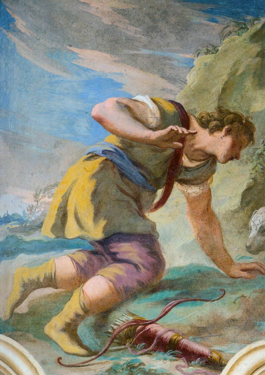 Narcissus at the Spring (detail) by