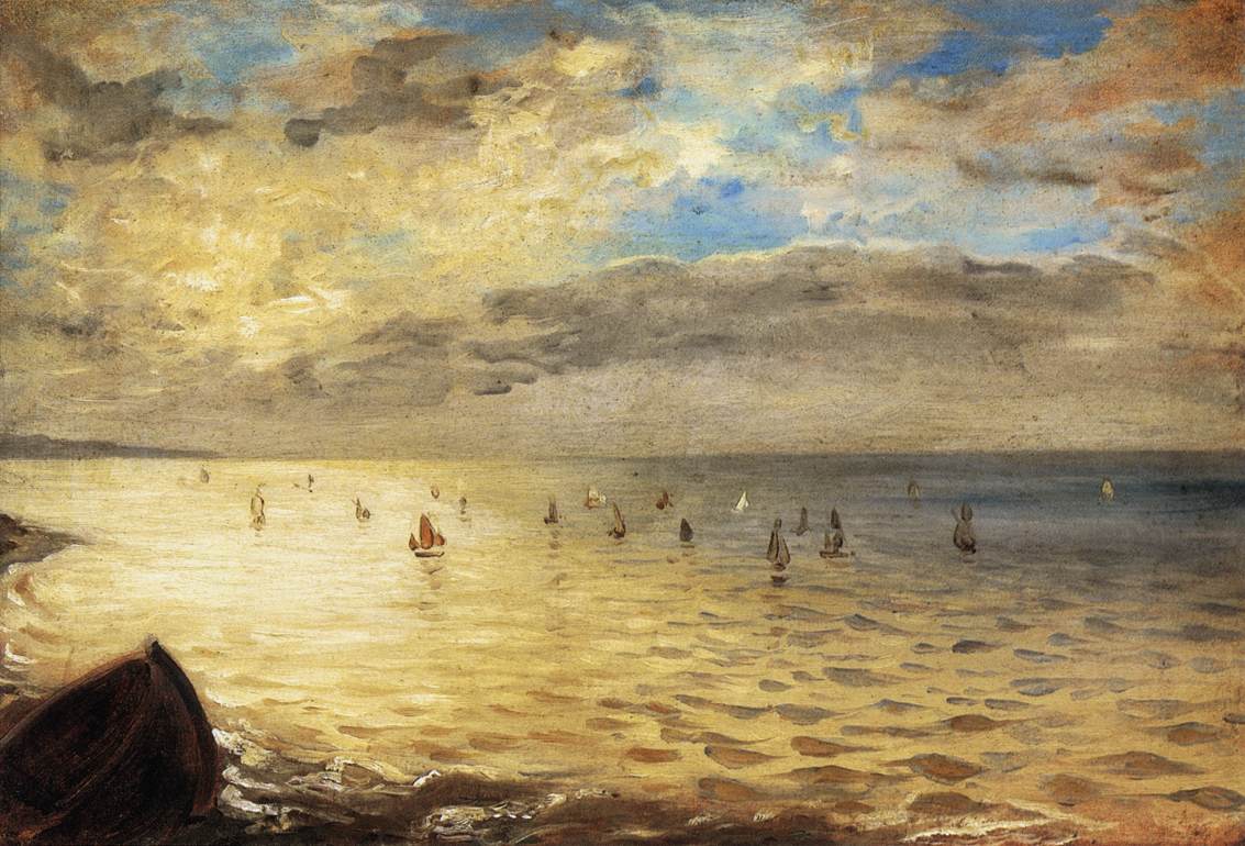 The Sea from the Heights of Dieppe by DELACROIX, Eugène