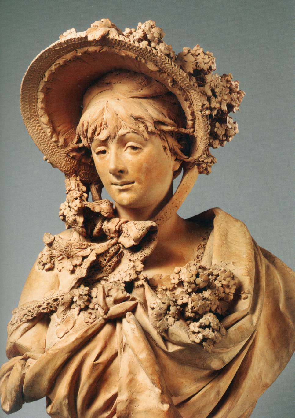 Girl in a Straw Bonnet (detail) by CARRIER-BELLEUSE, Albert-Ernest