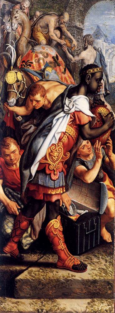 Left wing of a Triptych with the Adoration of the Magi by