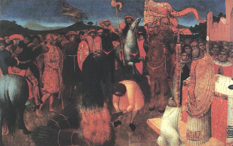 Death of the Heretic on the Bonfire by SASSETTA