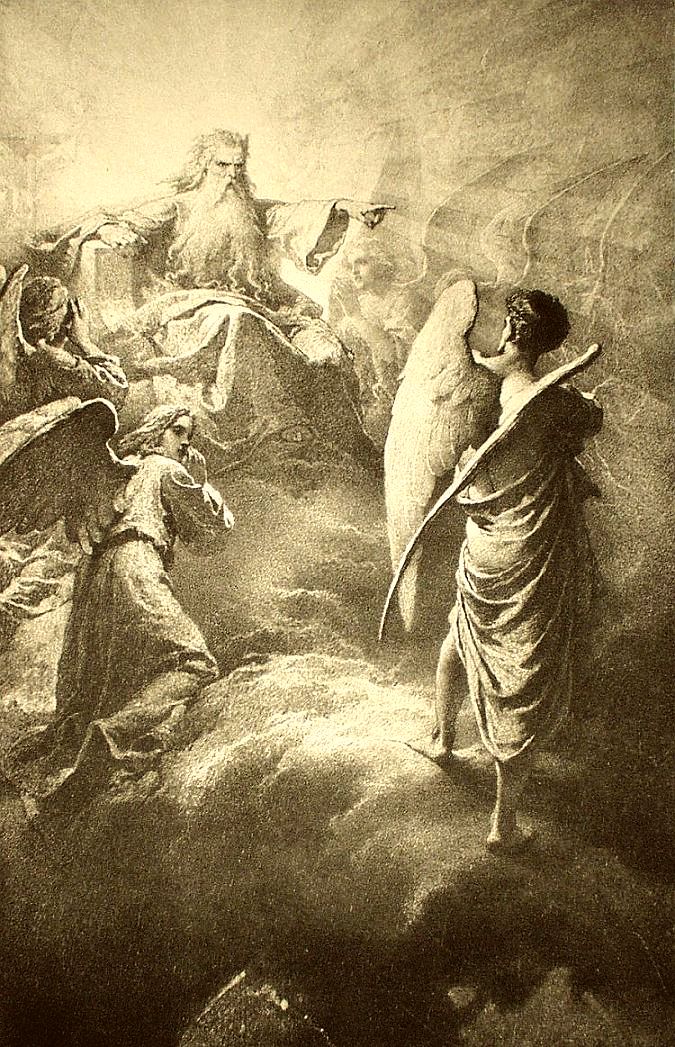 Illustration to Imre Madách's The Tragedy of Man: In the Heaven (Scene 1) by ZICHY, Mihály