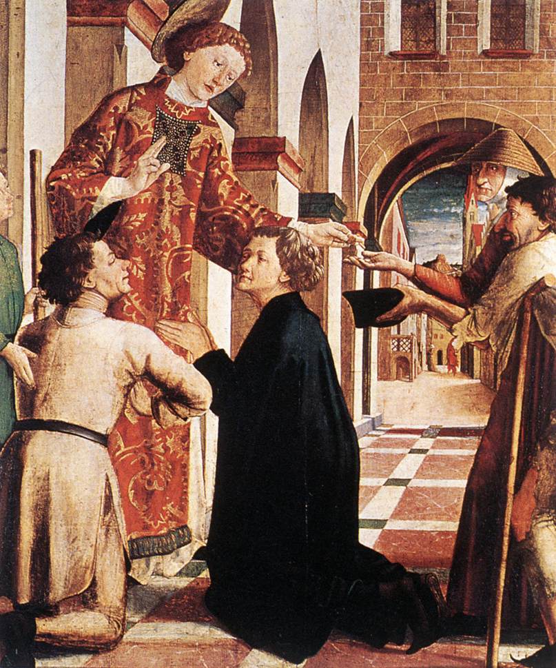 St Lawrence Distributing the Alms by PACHER, Michael