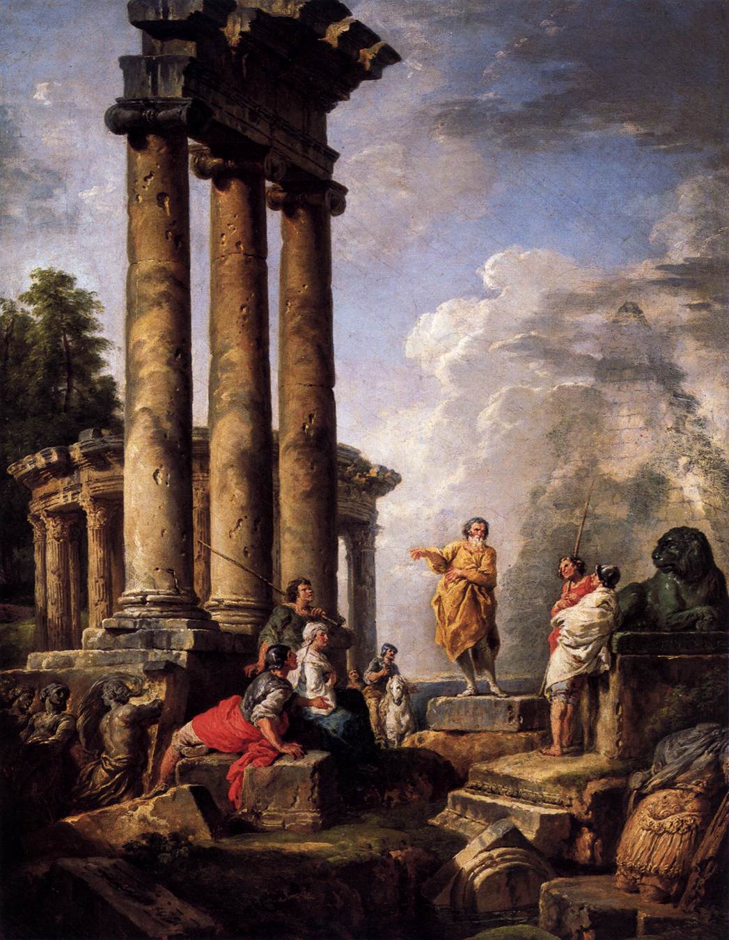 Ruins with St Paul Preaching by