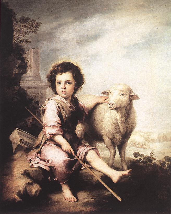 Christ the Good Shepherd by MURILLO, Bartolomé Esteban