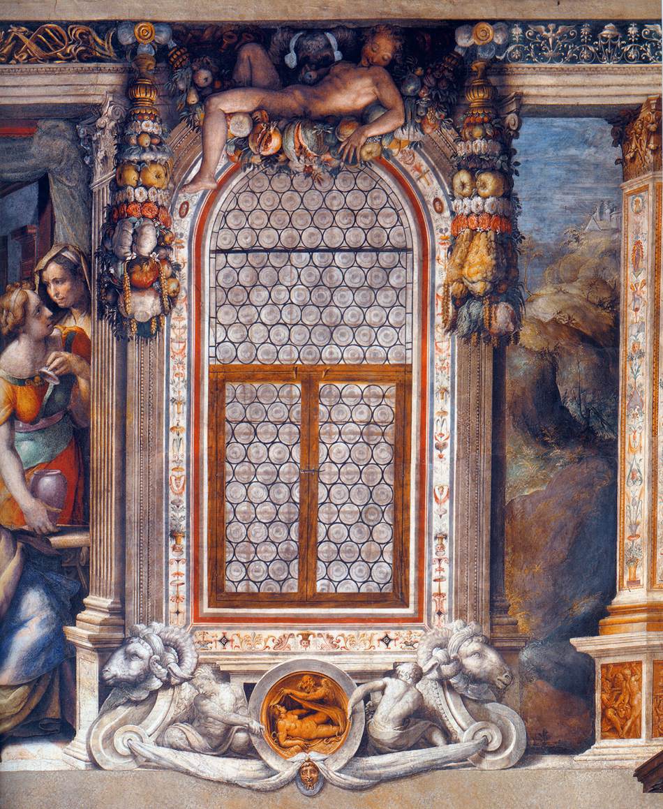 Illusionistic window by SALVIATI, Cecchino del