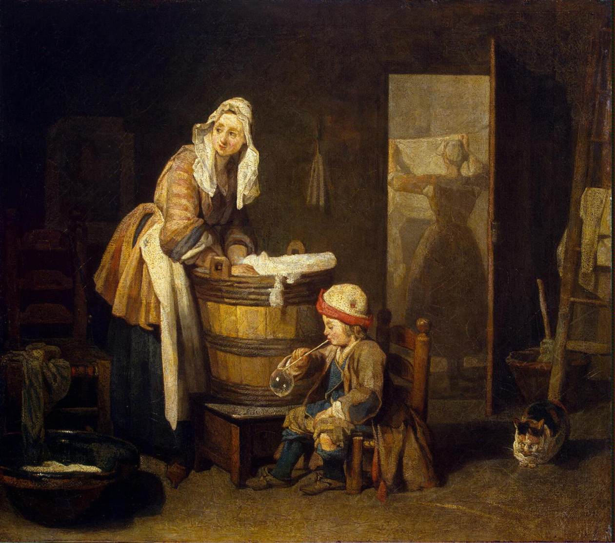 The Laundress by CHARDIN, Jean-Baptiste-Siméon