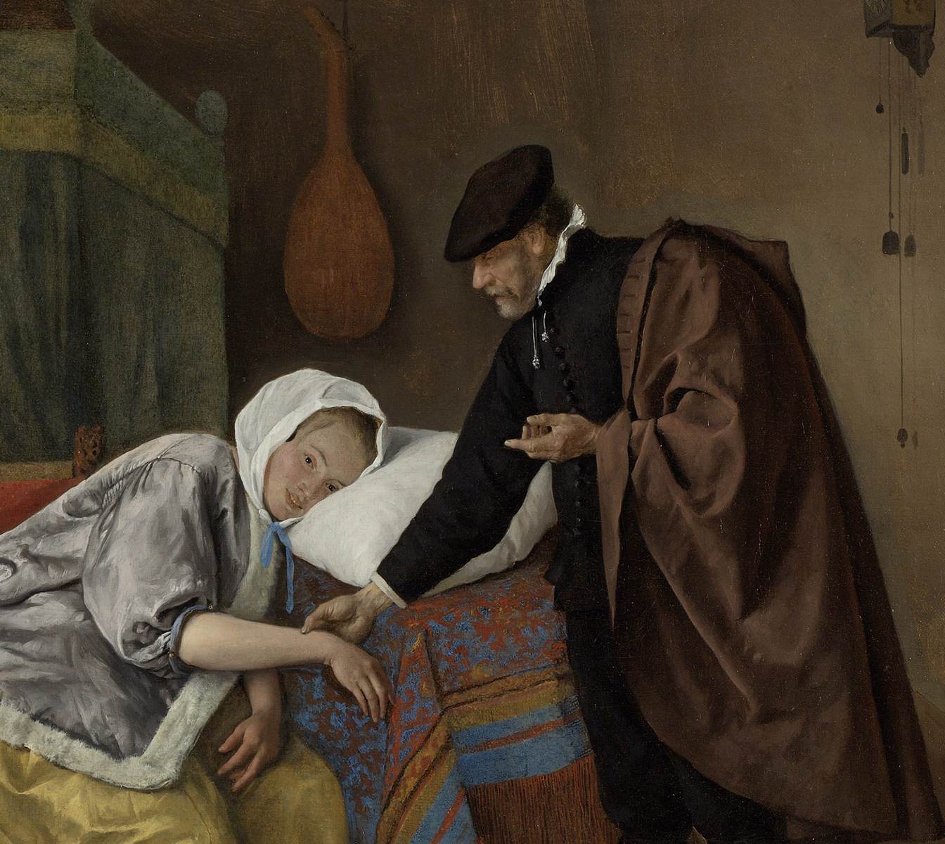 The Sick Woman (detail) by STEEN, Jan