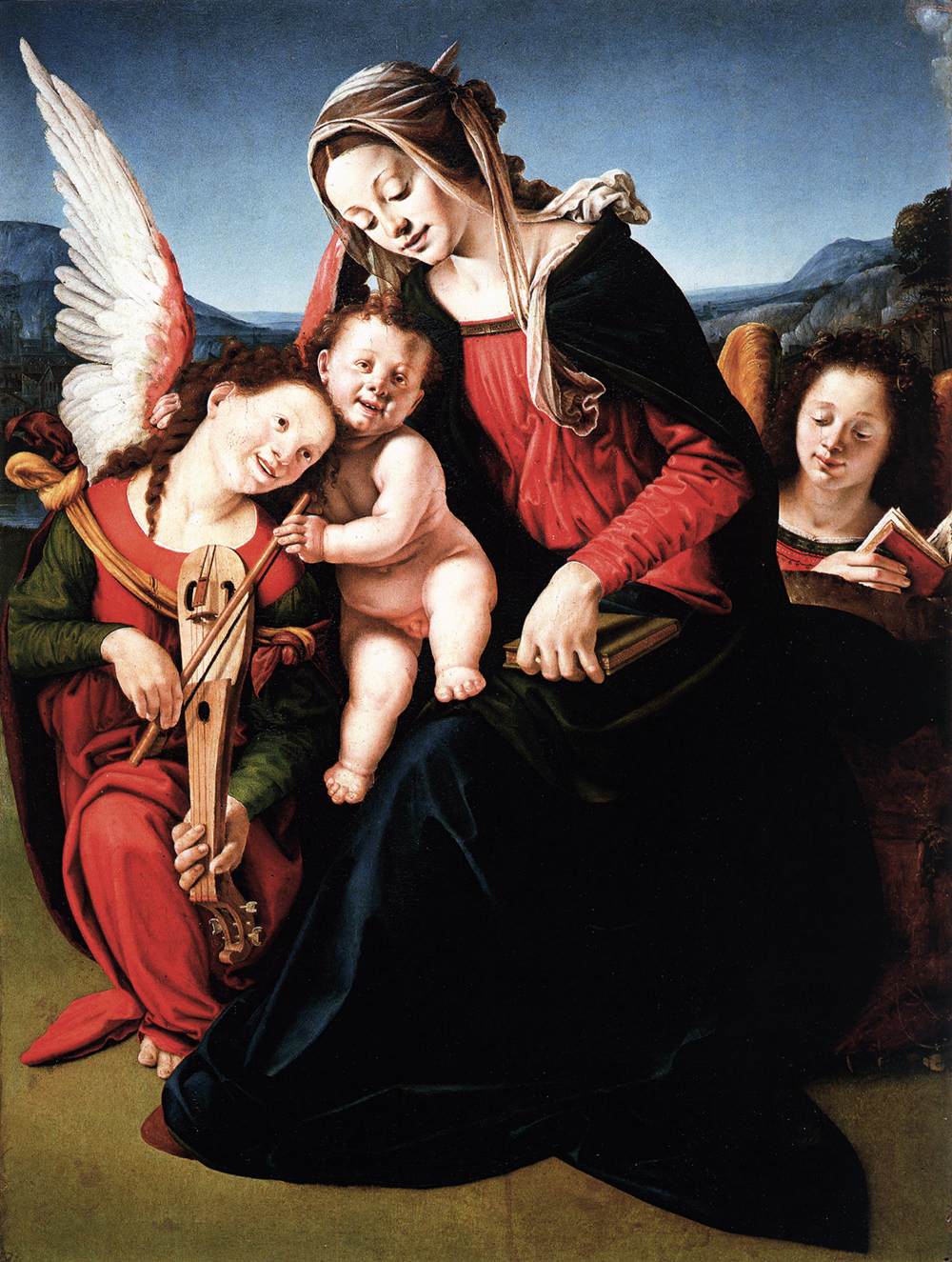 Virgin and Child with Two Angels by