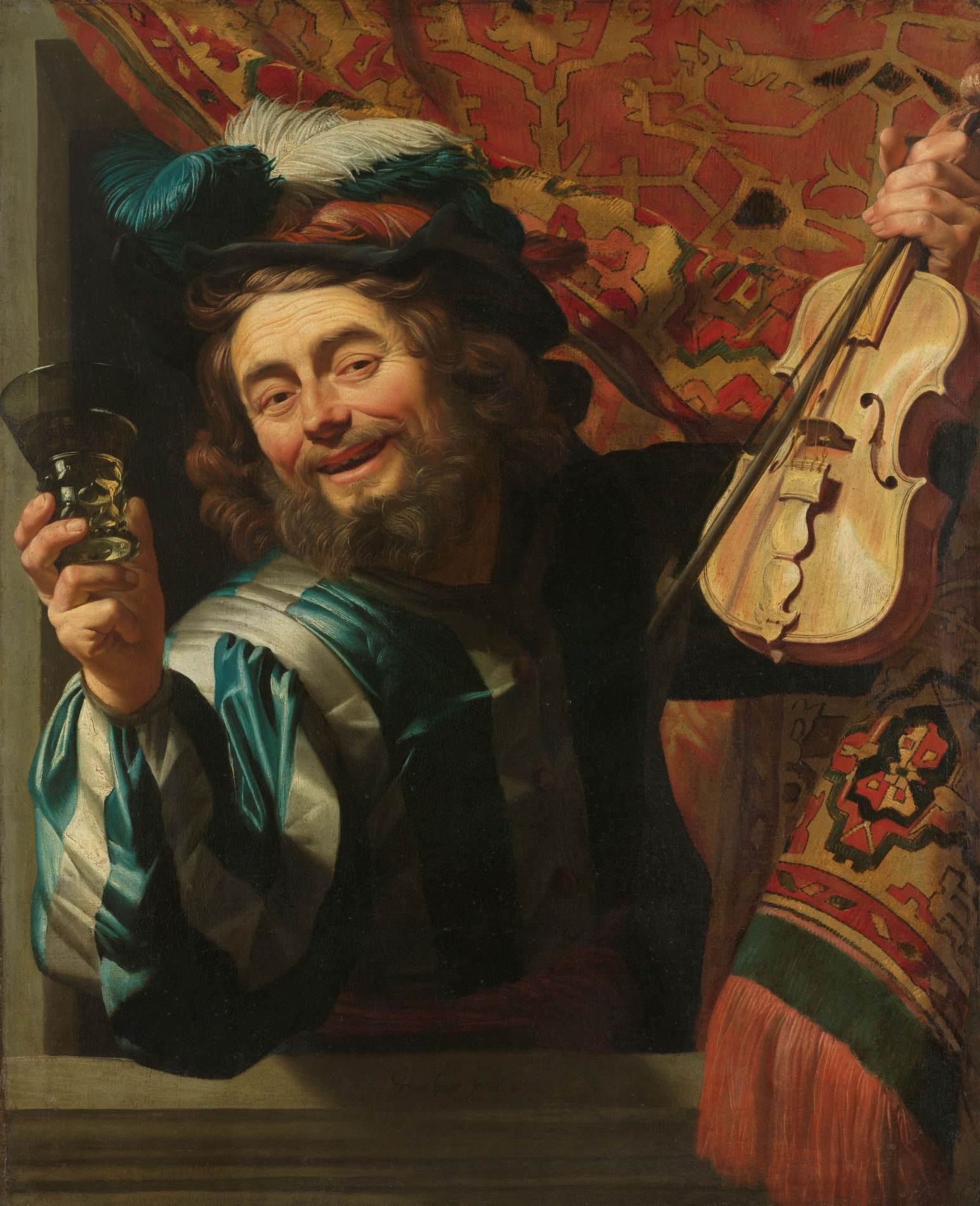 The Merry Fiddler by HONTHORST, Gerrit van