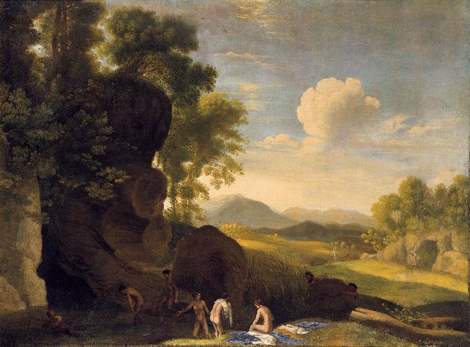 Landscape with Bathing Nymphs by SWANEVELT, Herman van