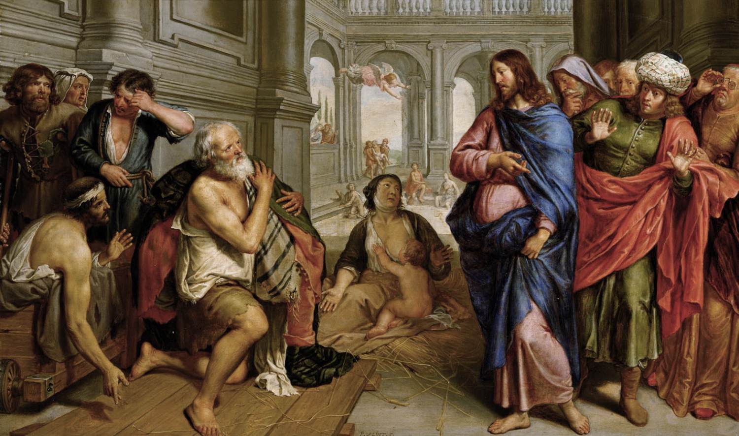 Christ Healing the Lame at the Pool of Bethesda by LINT, Pieter van