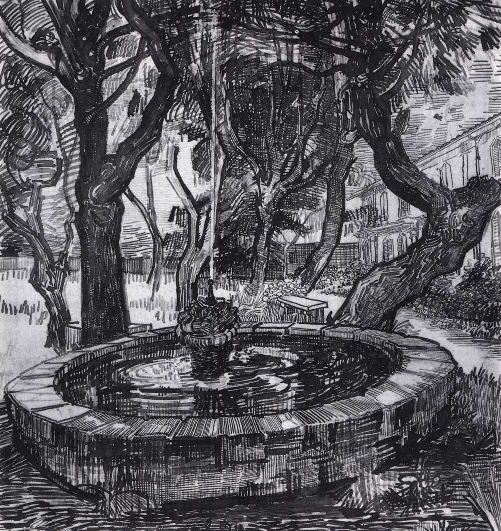 Fountain in the Garden of Saint-Paul Hospital by