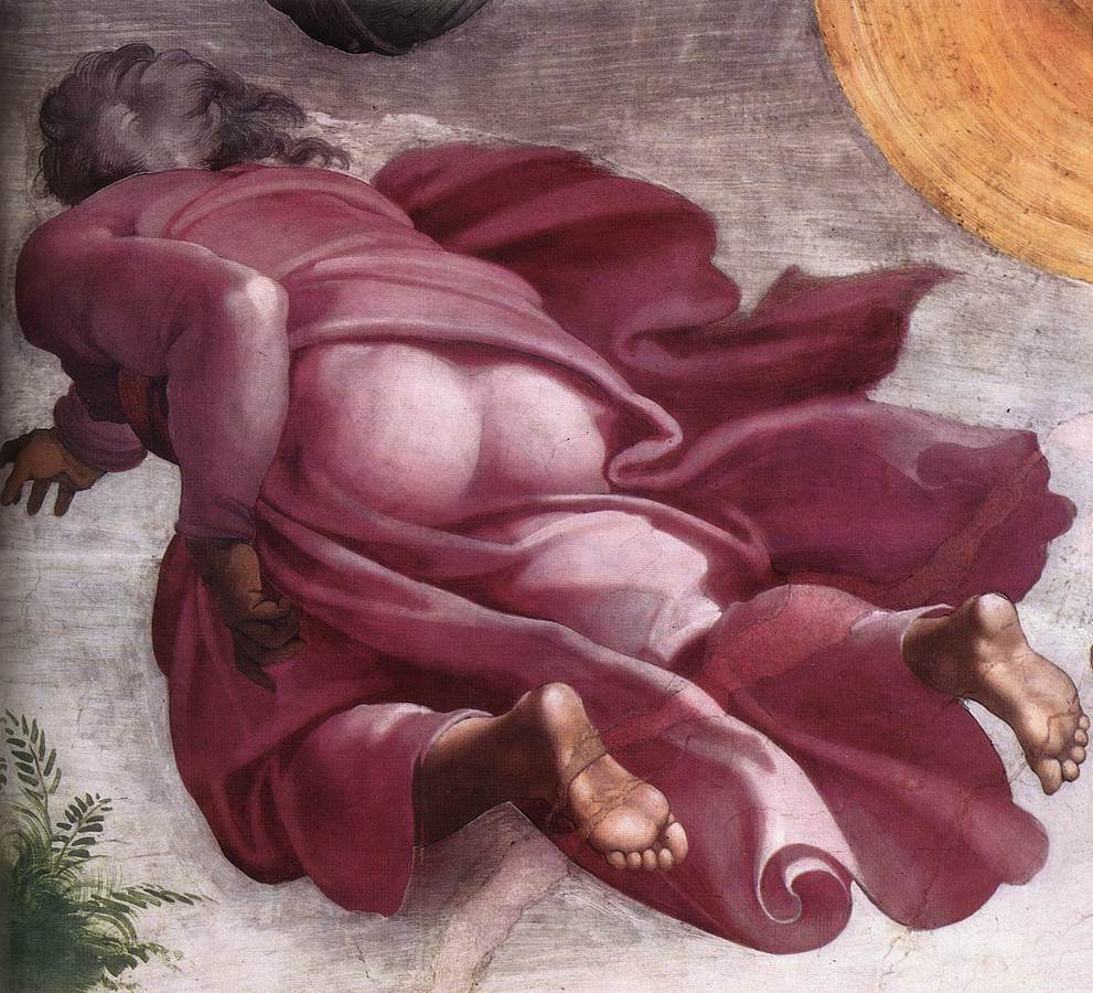 Creation of the Sun, Moon, and Plants (detail) by MICHELANGELO Buonarroti