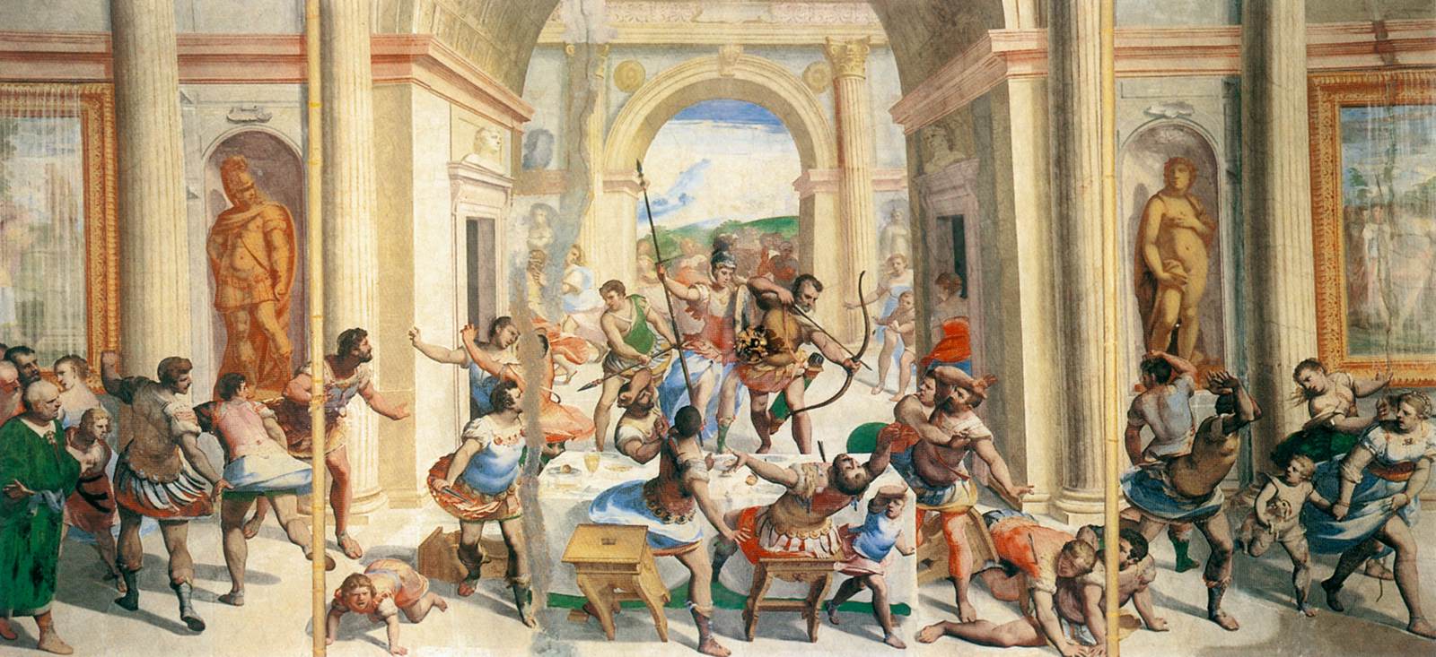 Odysseus Slays the Suitors in His Palace by