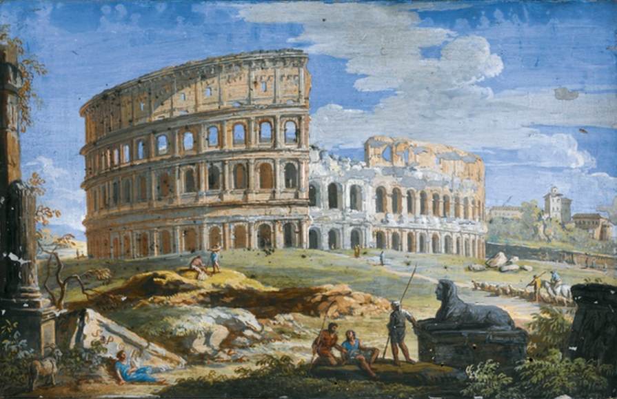 Roman View: The Colosseum by BUSIRI, Giovanni Battista