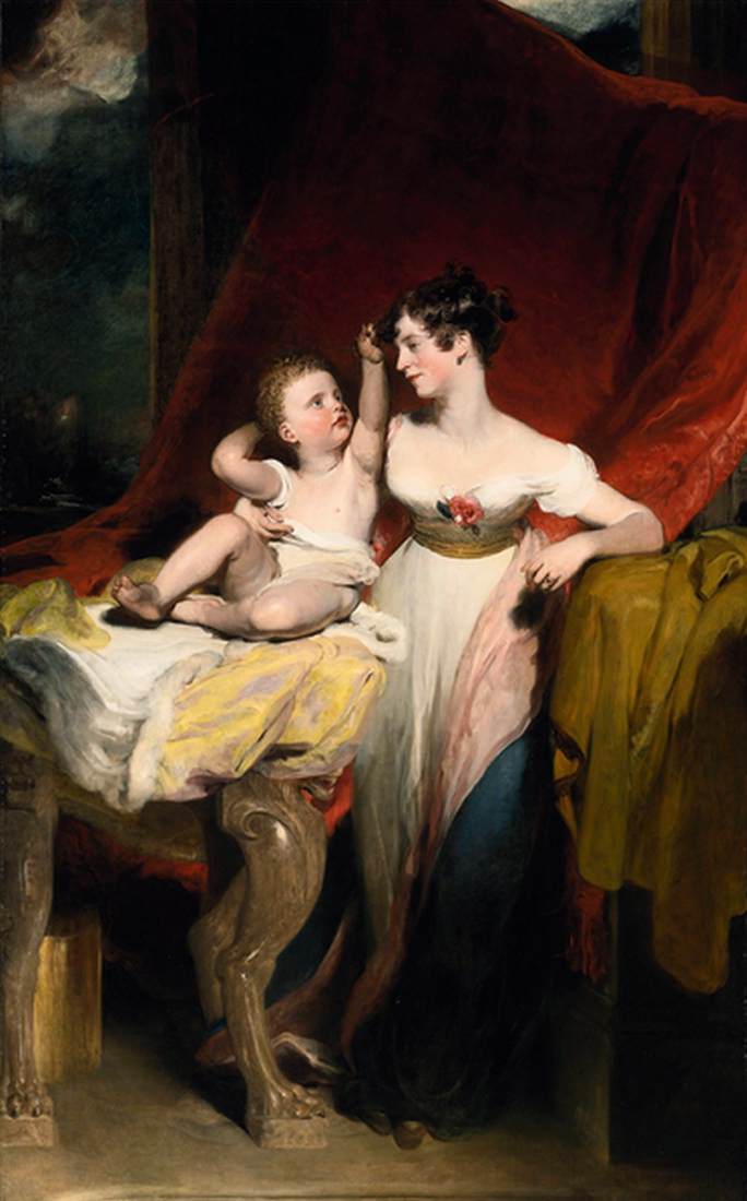 Portrait of Viscountess Pollington with Her Son John Charles by LAWRENCE, Sir Thomas