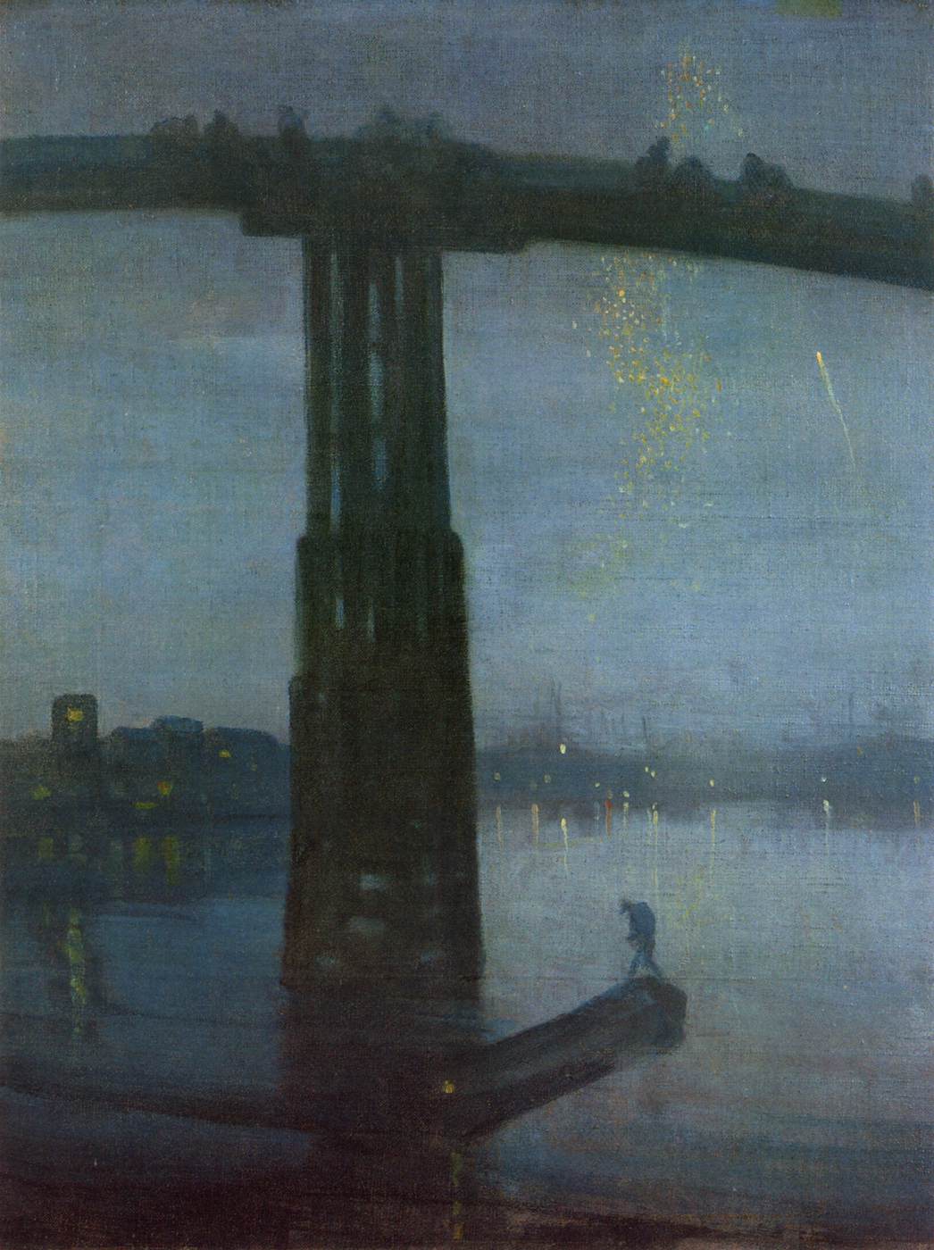 Nocturne in Blue and Gold: Old Battersea Bridge by WHISTLER, James Abbot McNeill