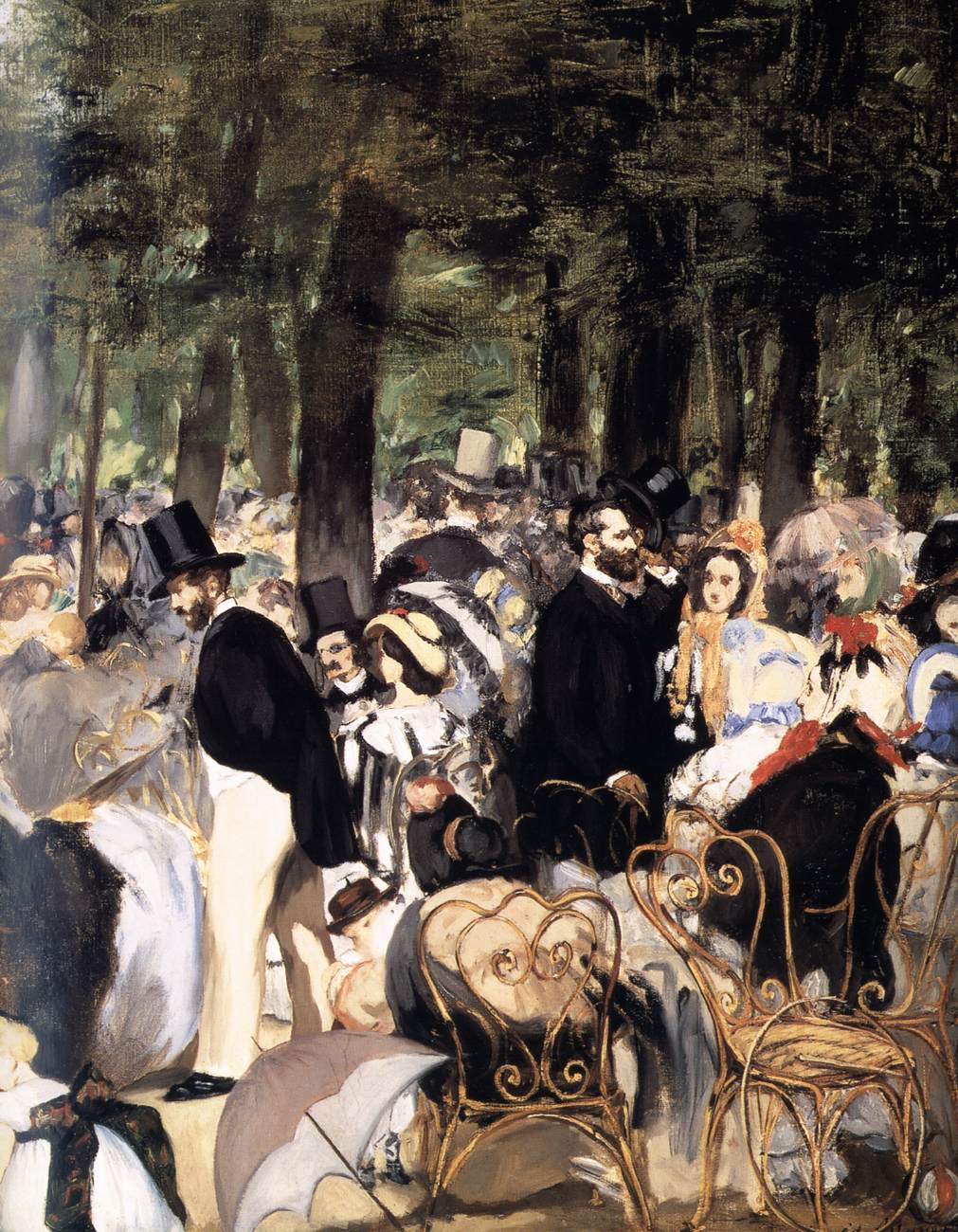 Music in the Tuileries Gardens (detail) by MANET, Edouard