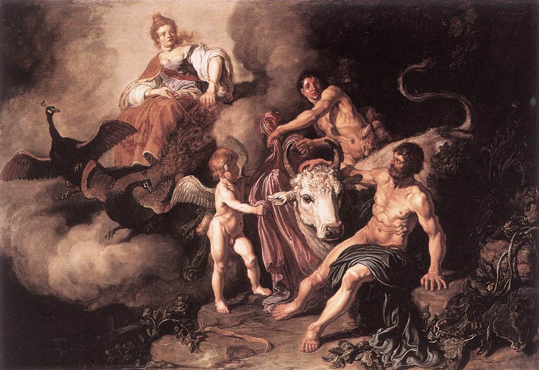 Juno Discovering Jupiter with Io by LASTMAN, Pieter Pietersz.