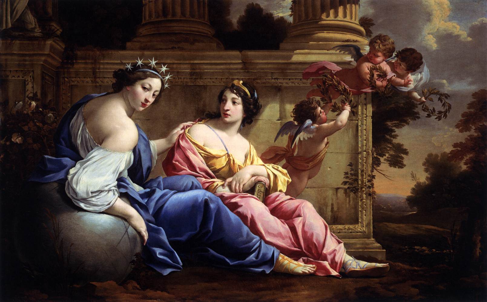 The Muses of Urania and Calliope by VOUET, Simon