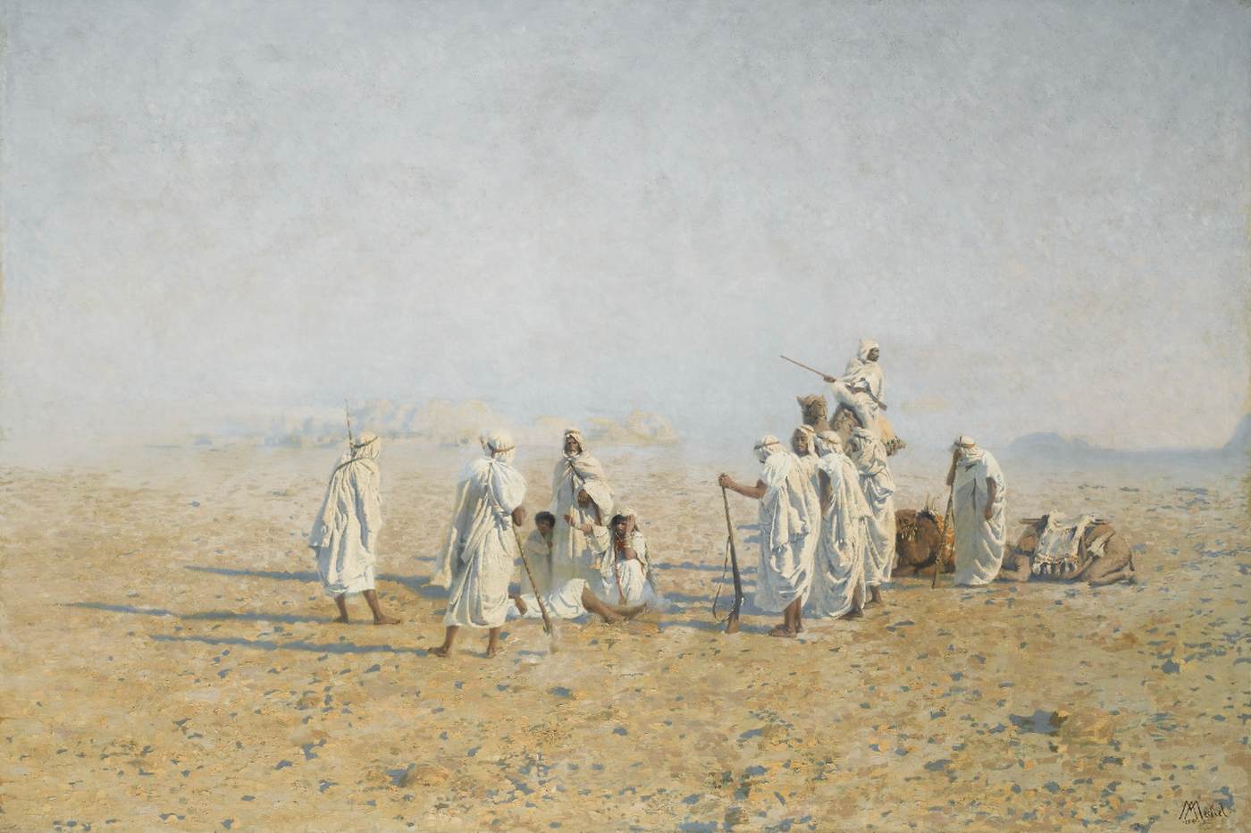 Bedouins in the Desert by MECKEL, Adolf von