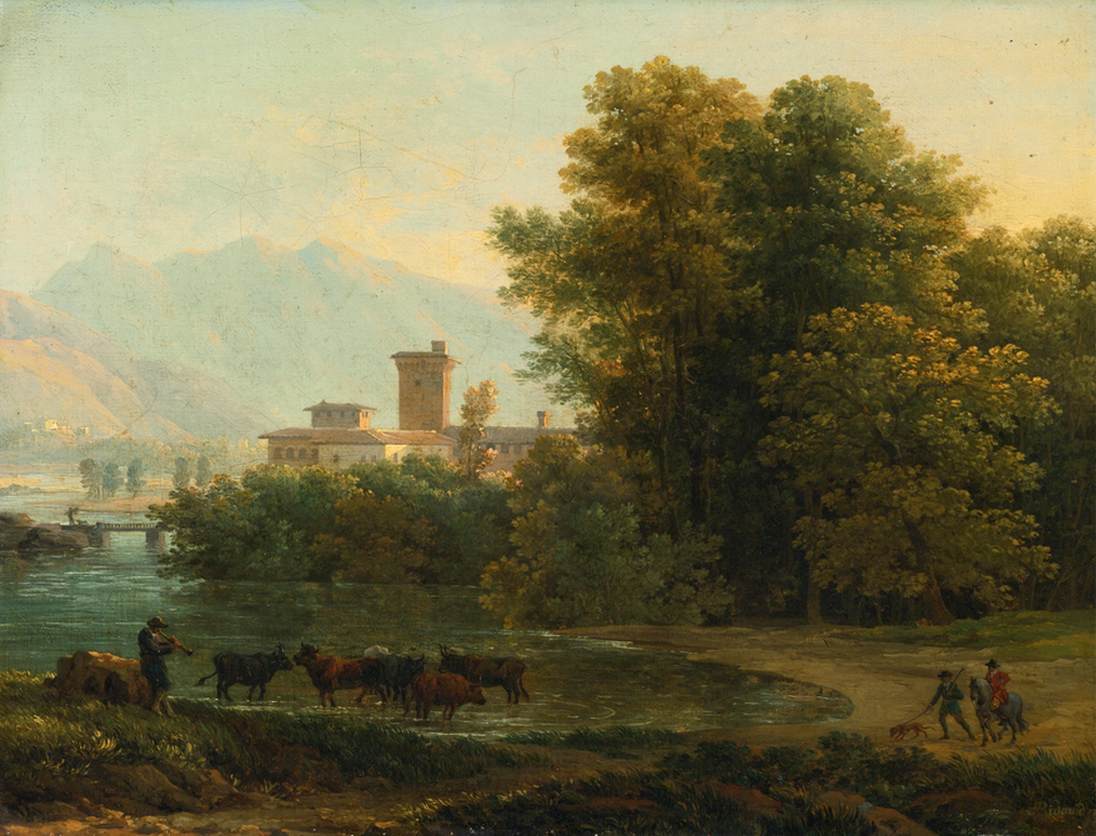 Italianate Landscape by BIDAULD, Jean-Joseph-Xavier