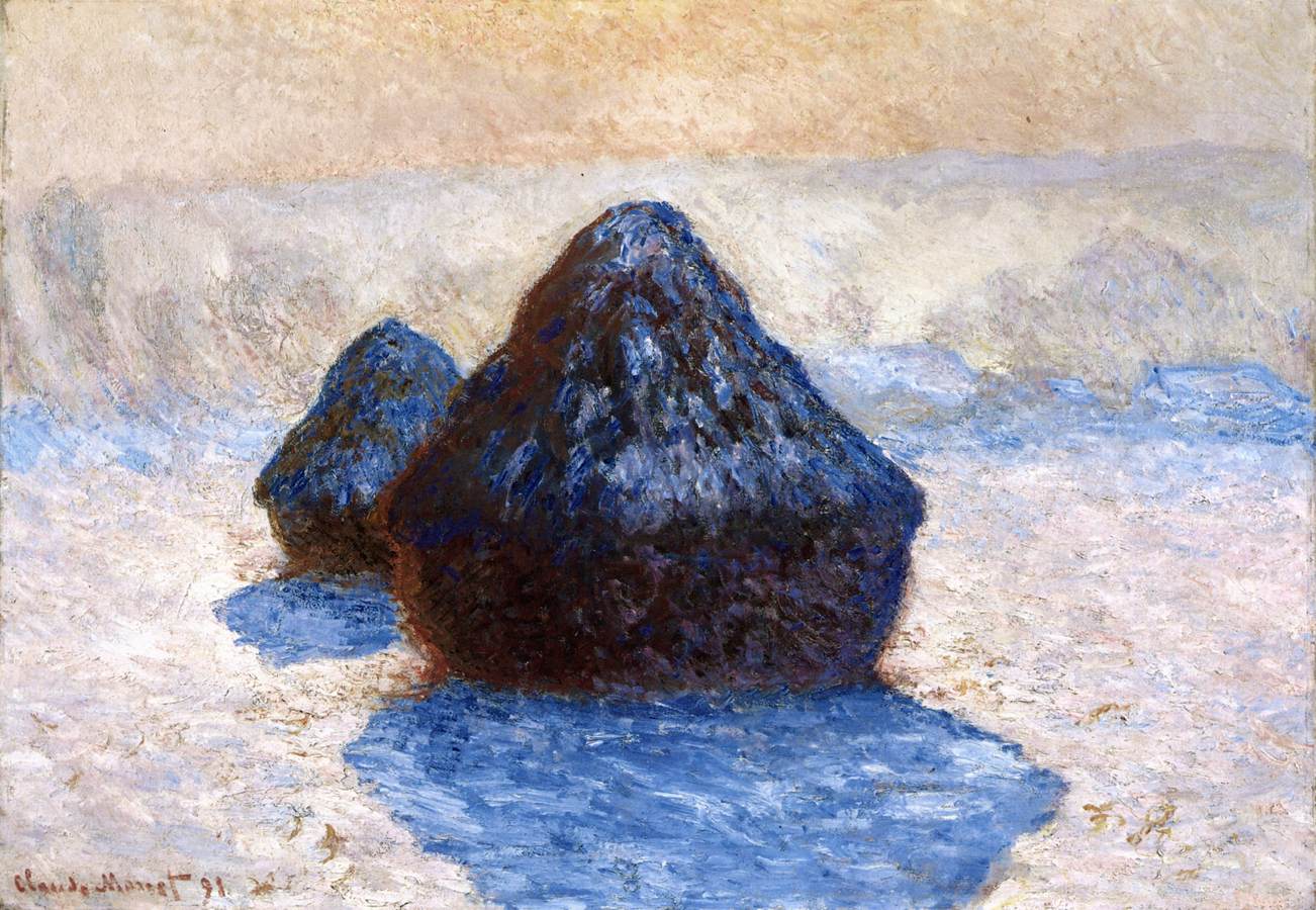 Haystack, Effect of White Frost by MONET, Claude