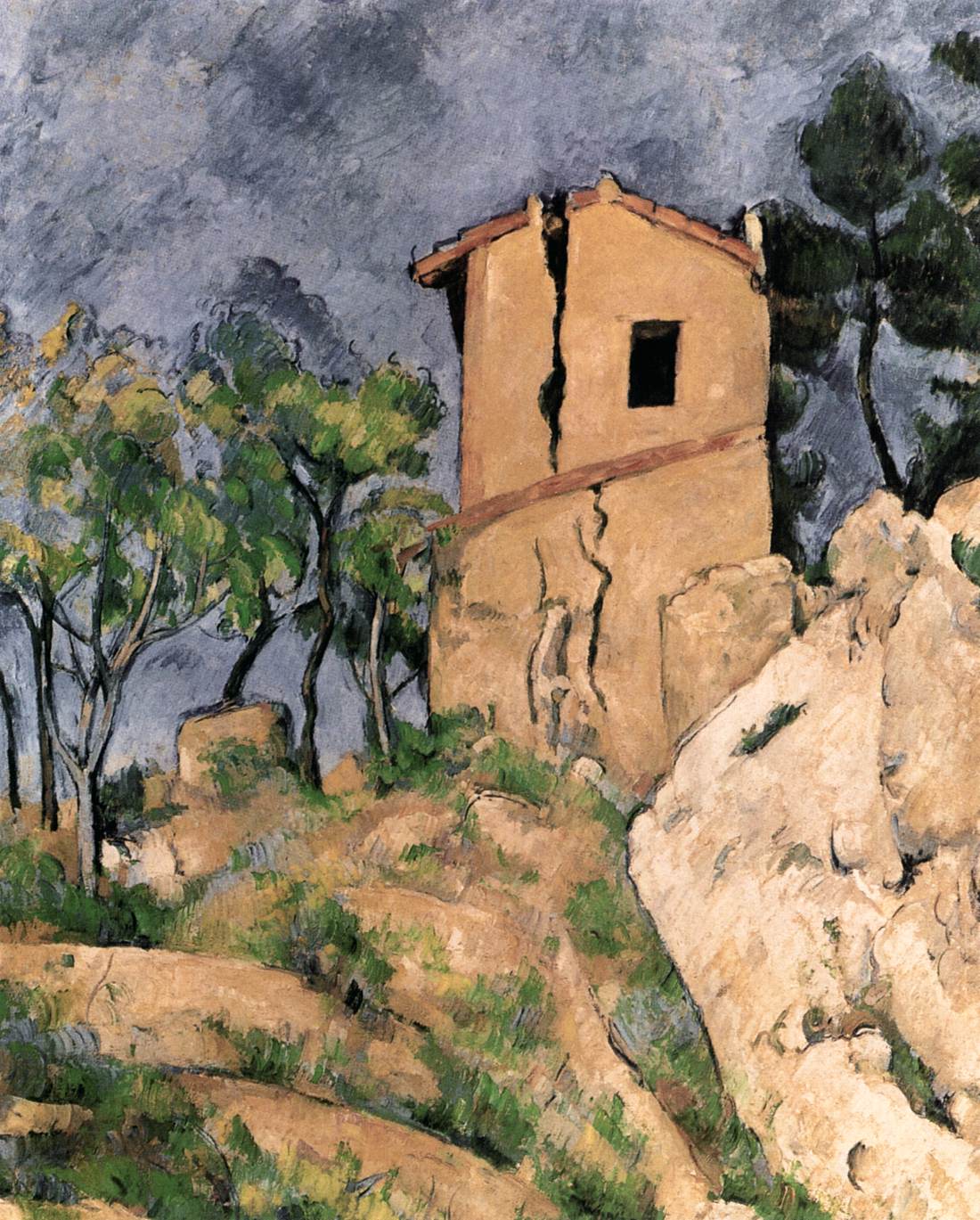 The House with the Cracked Walls by CÉZANNE, Paul