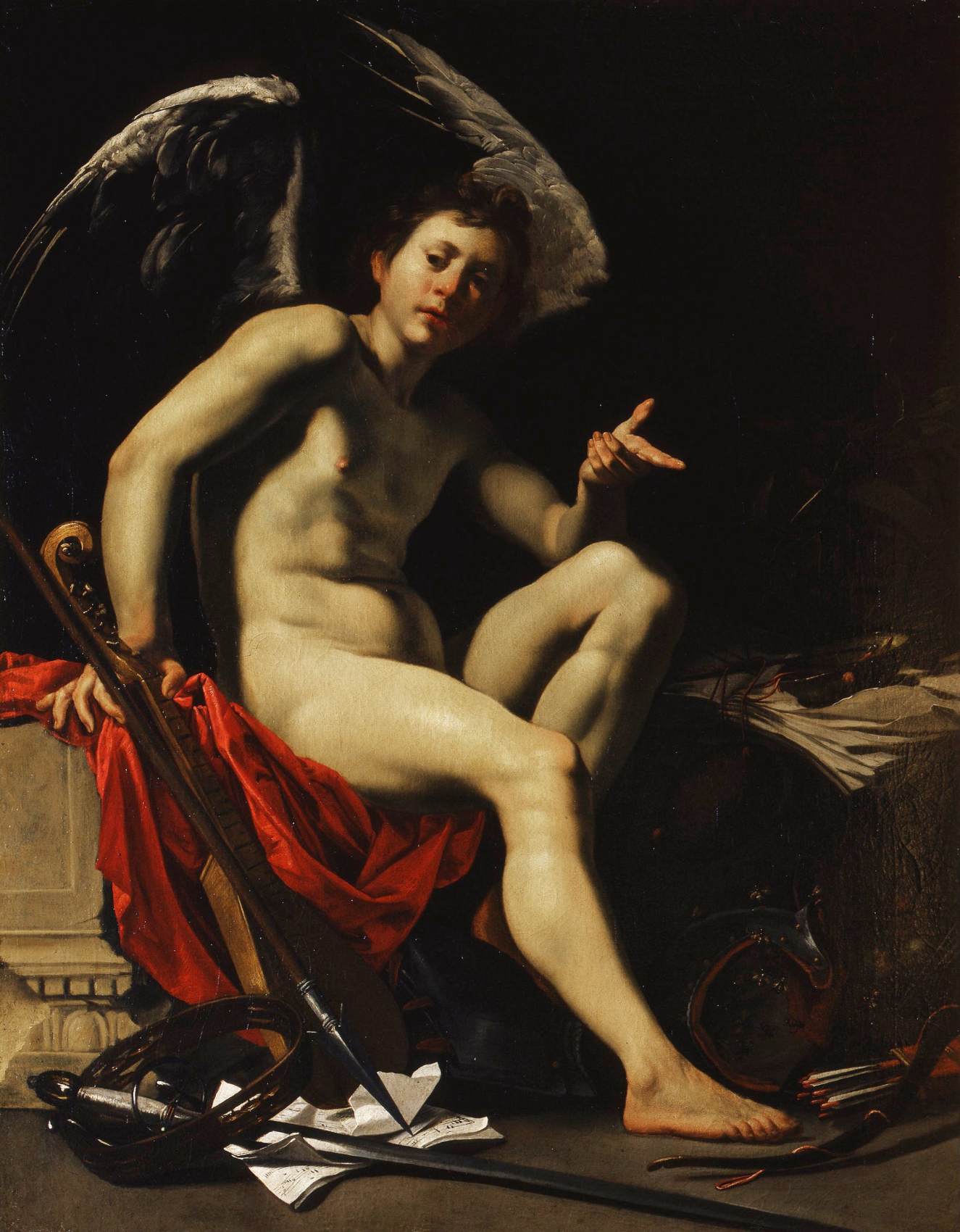 Victorious Cupid (Amor Vincit Omnia) by RIMINALDI, Orazio