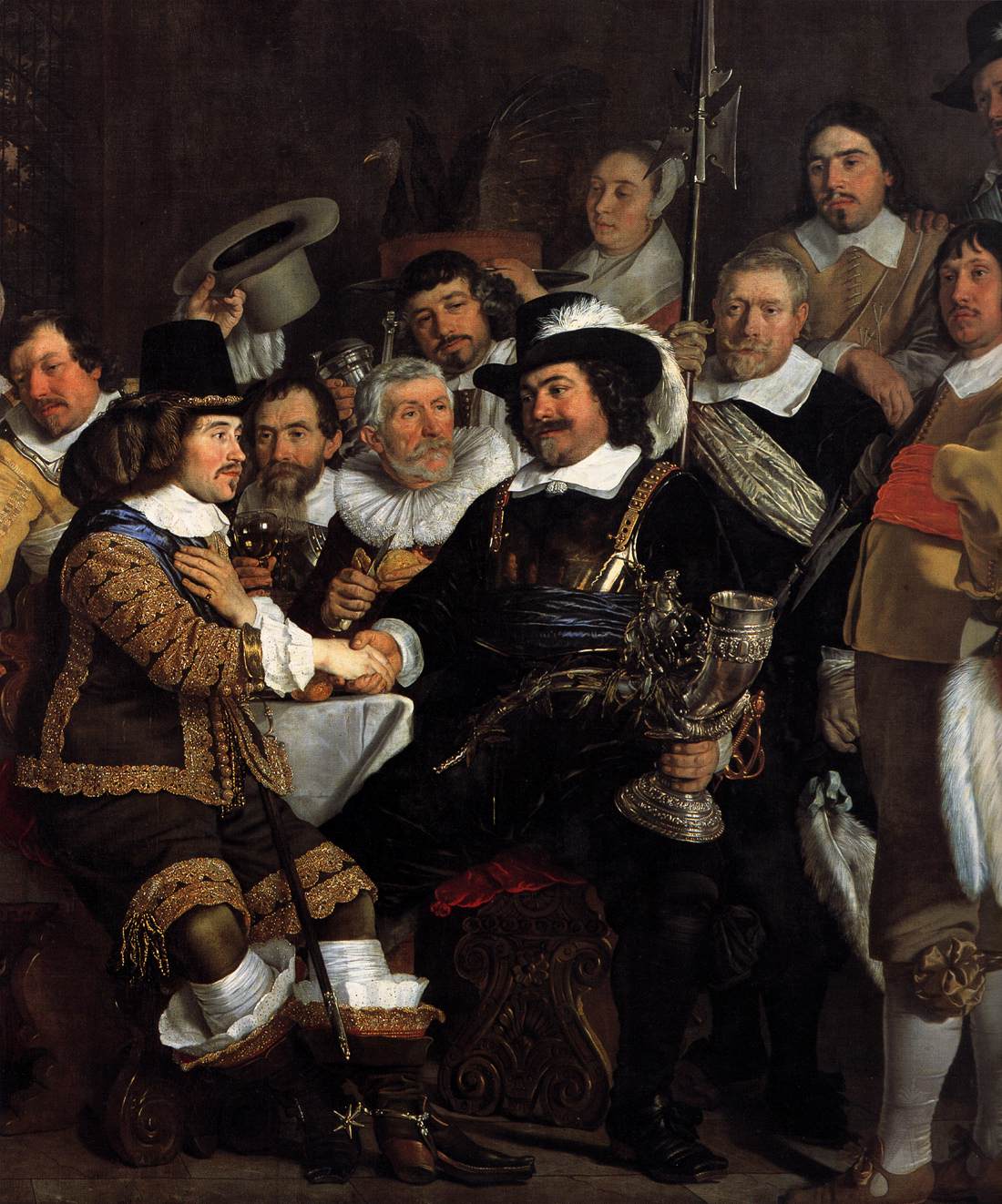 Celebration of the Peace of Münster, 1648, at the Crossbowmen's Headquarters (detail) by HELST, Bartholomeus van der