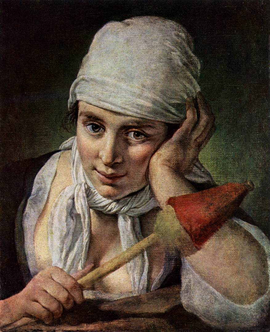 Young Girl with Distaff by