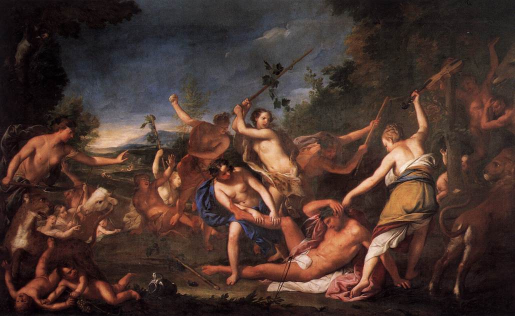 Orpheus and the Bacchantes by LAZZARINI, Gregorio