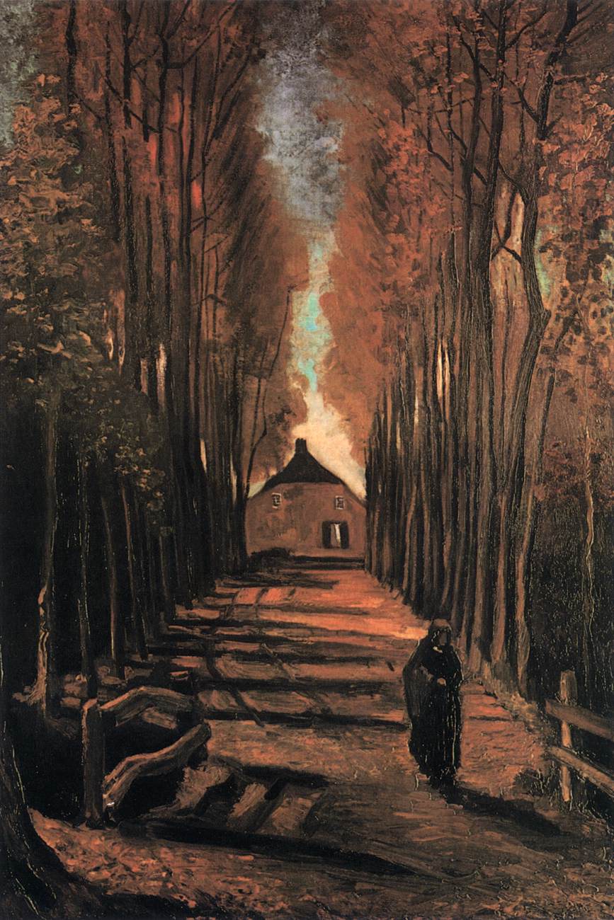 Avenue of Poplars in Autumn by GOGH, Vincent van