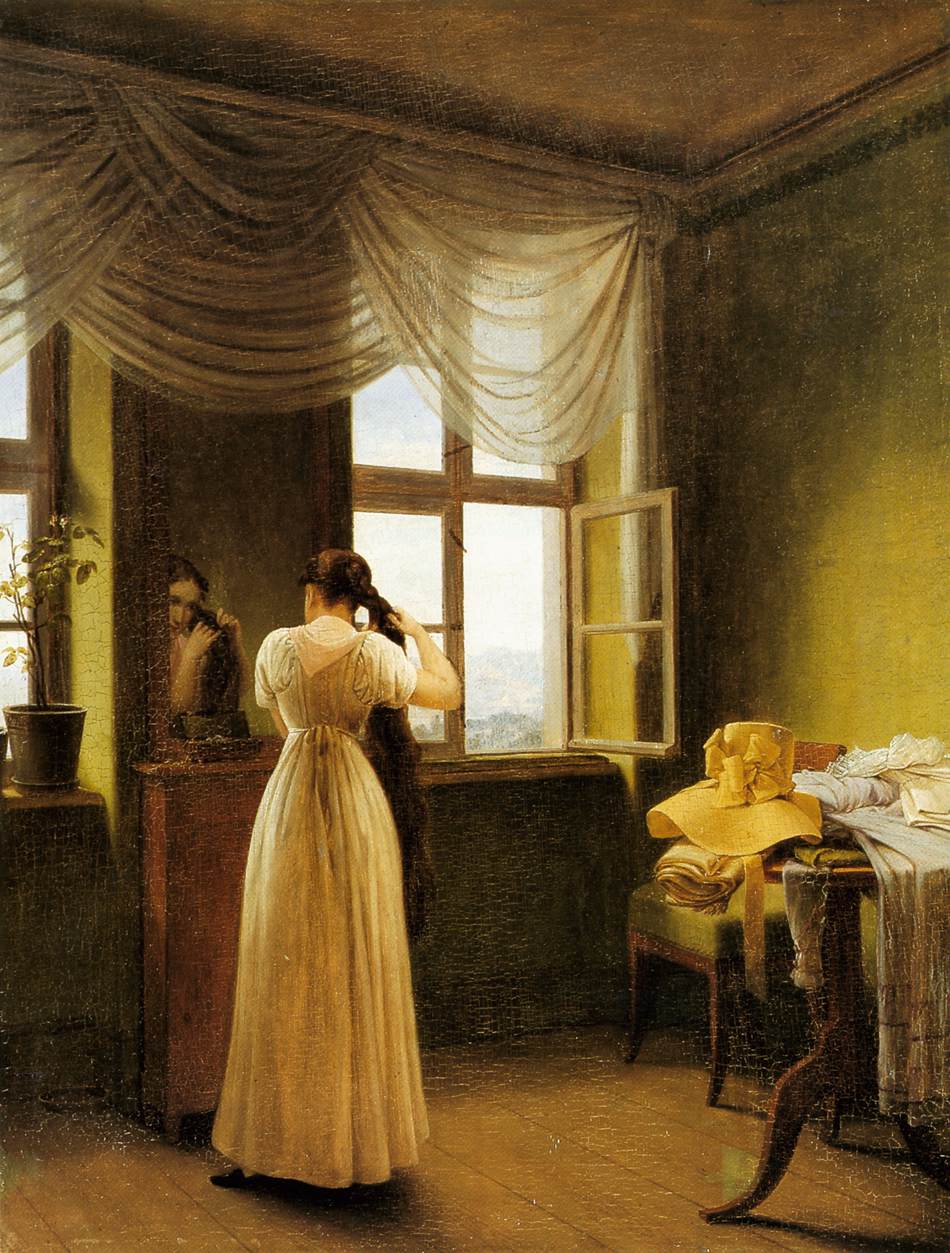 At the Mirror by KERSTING, Georg Friedrich