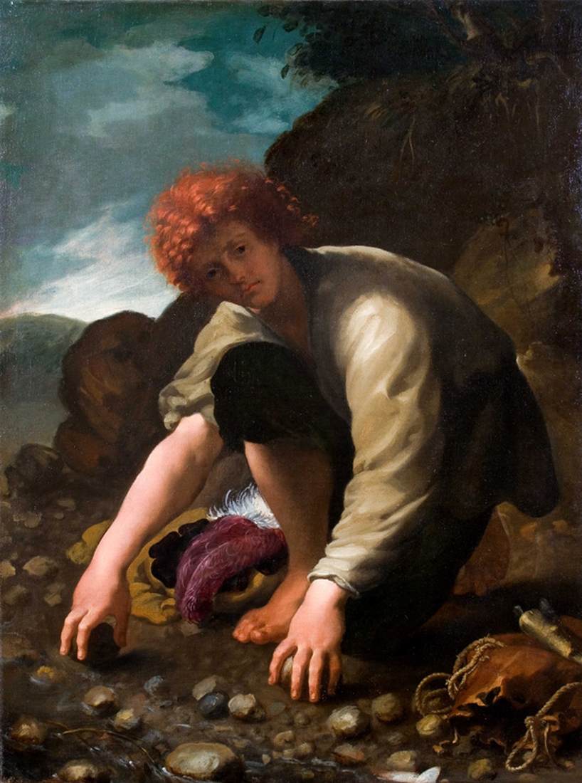 The Young David Gathering Stones for his Slingshot by FETTI, Domenico