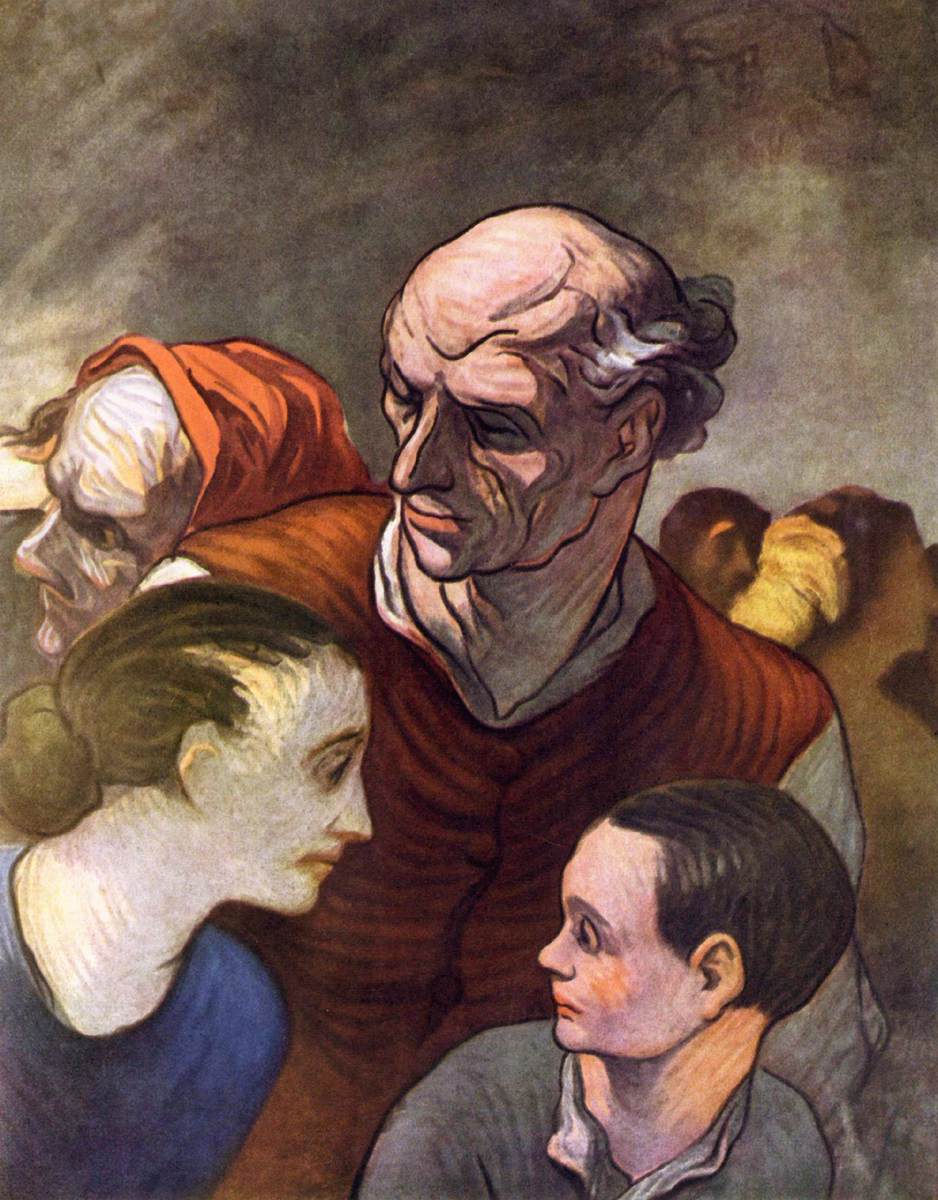 Family on the Barricades in 1848 by DAUMIER, Honoré