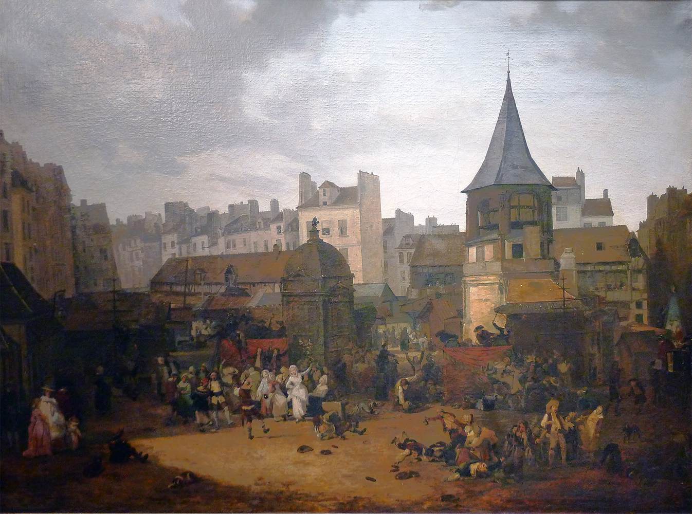 Les Halles in 1782 by DEBUCOURT, Philibert-Louis