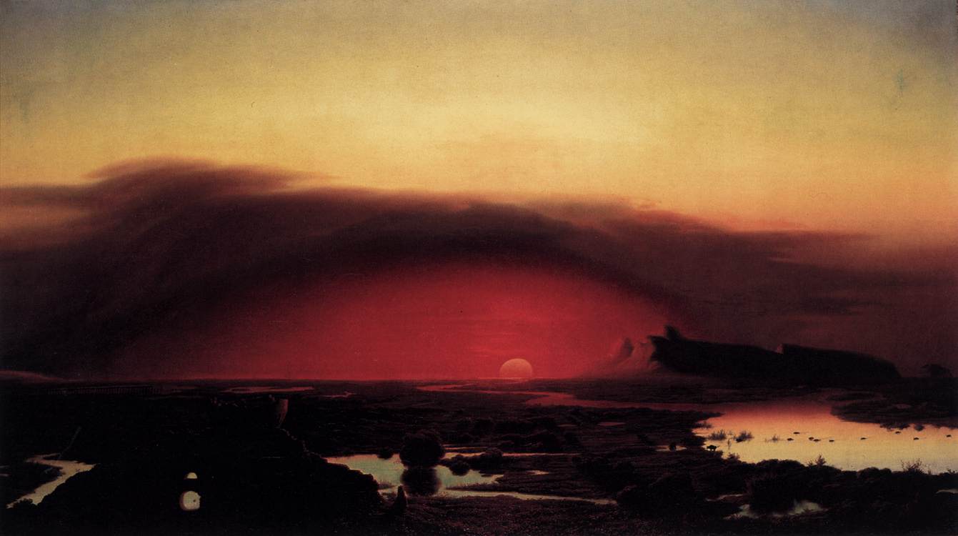 The Pontine Marshes at Sunset by KOPISCH, August