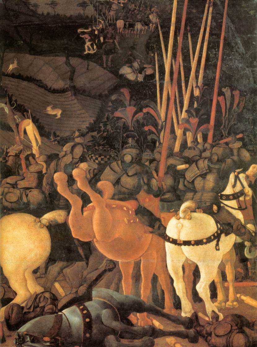 Bernardino della Ciarda Thrown off his Horse (detail) by UCCELLO, Paolo