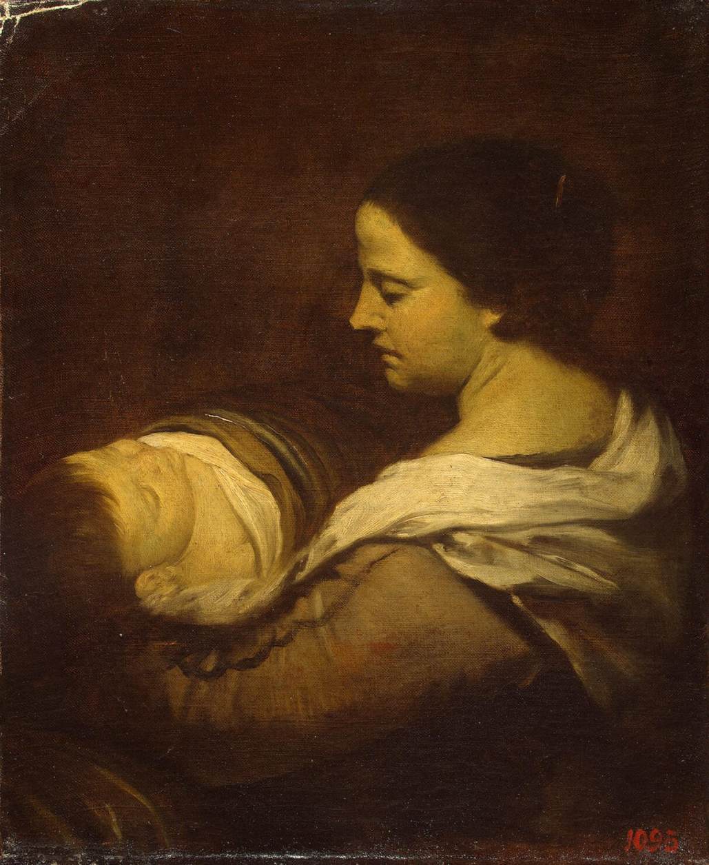 Woman with a Sleeping Child by MAZO, Juan Bautista Martinez del