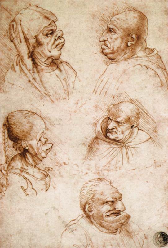 Five Grotesque Heads by