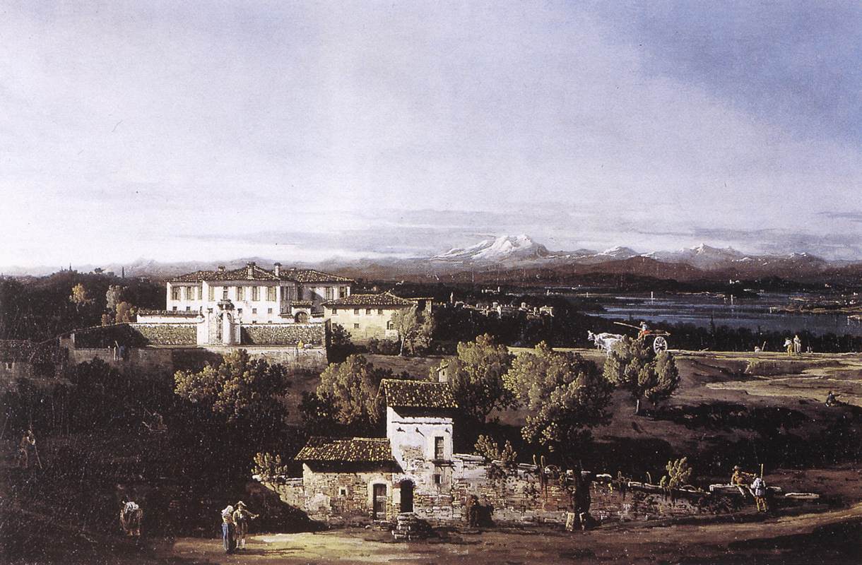 View of the Villa Cagnola at Gazzada near Varese by BELLOTTO, Bernardo