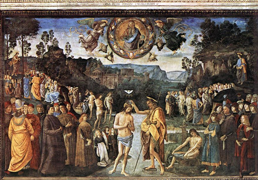 Baptism of Christ by PERUGINO, Pietro