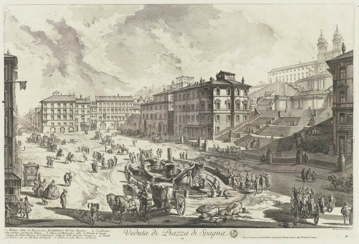 View of the Piazza di Spagna by PIRANESI, Giovanni Battista