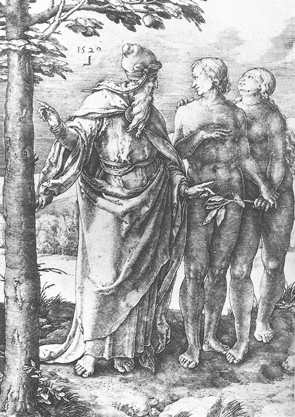 Adam and Eve (Expulsion from the Paradise) by LEYDEN, Lucas van