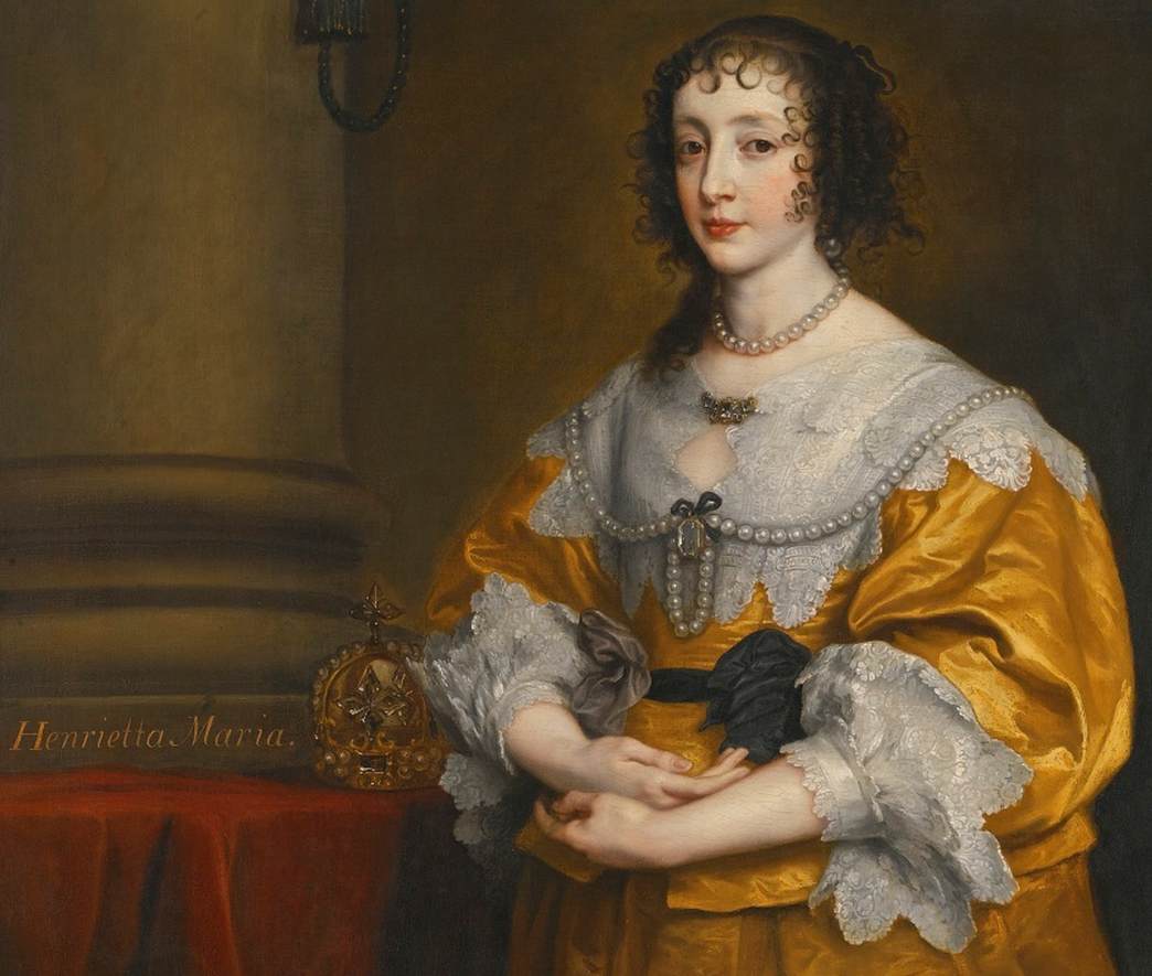 Queen Henrietta Maria (detail) by DYCK, Sir Anthony van