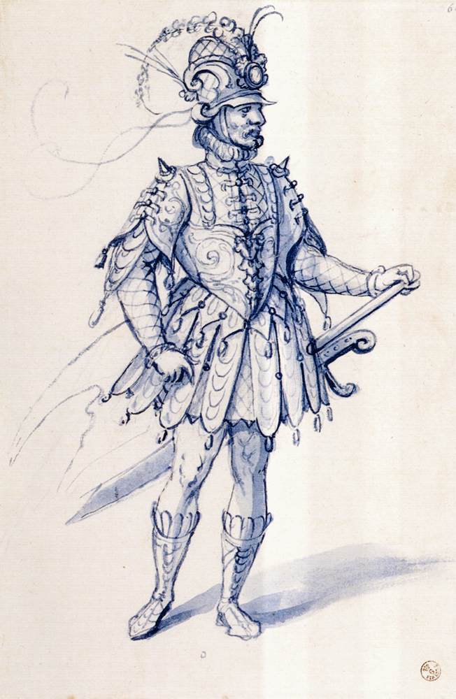 Costume drawing for a knight by ARCIMBOLDO, Giuseppe