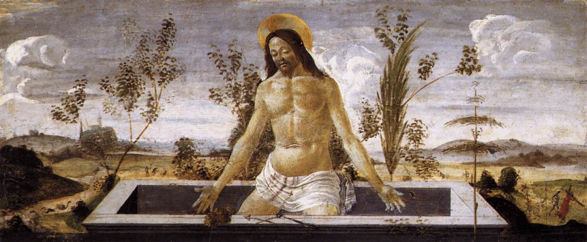 Christ in the Sepulchre by BOTTICELLI, Sandro